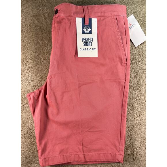 NWT Dockers Men's Perfect Shorts w/ Hidden Security Pocket, Pink Color Size: 36 - Picture 11 of 12